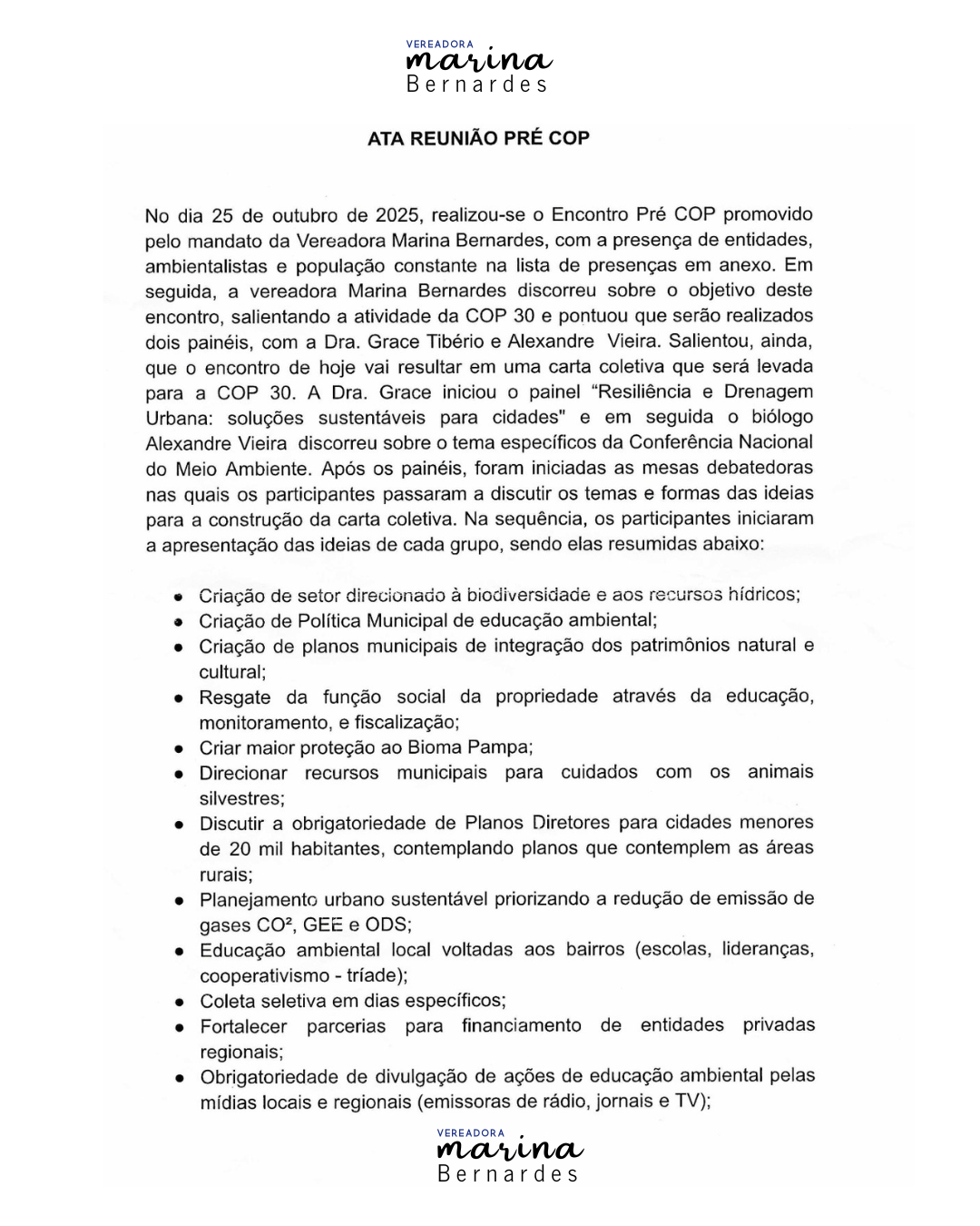 “Passo Fundo pelo clima”: documento será discutido na COP30